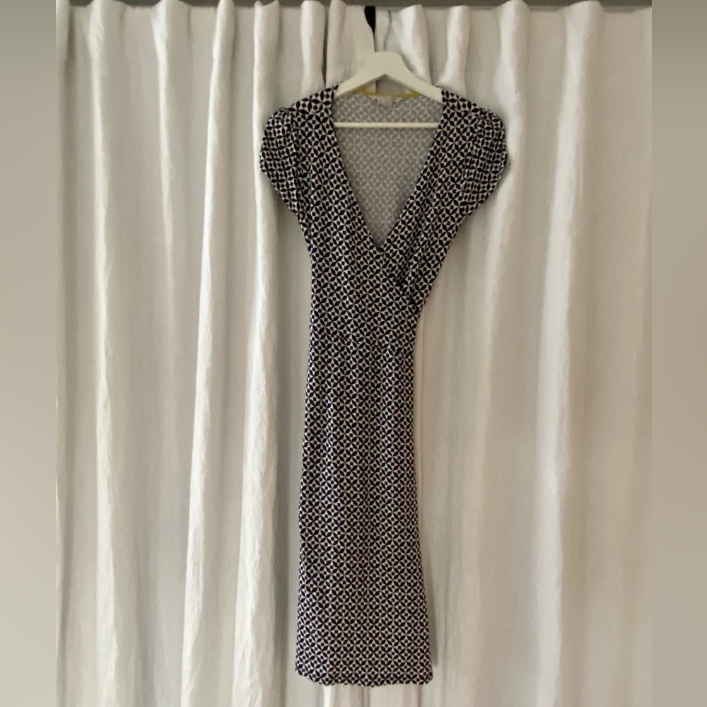 Boden Geometric Print Wrap Dress. Size 4